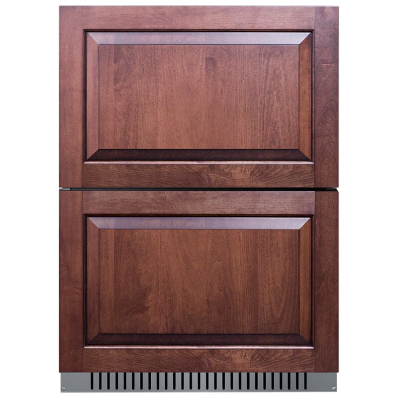 Summit 24 in. 3.3 cu. ft. Outdoor Double Refrigerator & Freezer Drawers - Stainless Steel/Panel Ready, , hires