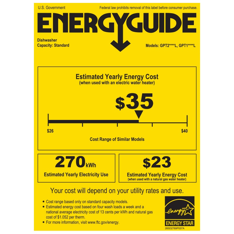 GE 24 in. Top Control Portable Dishwasher with 54 dBa Sound Level & Pocket - Black, Black, hires