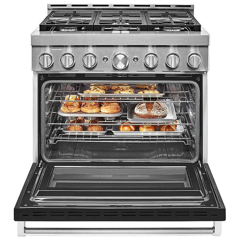 KitchenAid 36" Freestanding Gas Range with 6 Sealed Burners & 5.1 Cu