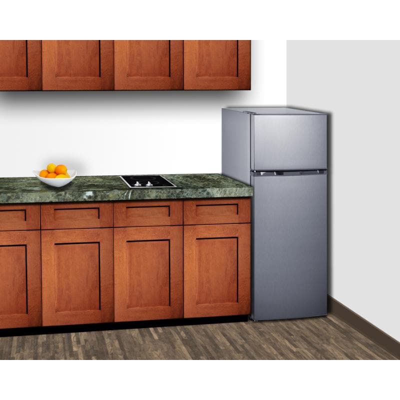 Summit 22 in. 7.4 cu. ft. Top Freezer Refrigerator - Stainless Look, , hires