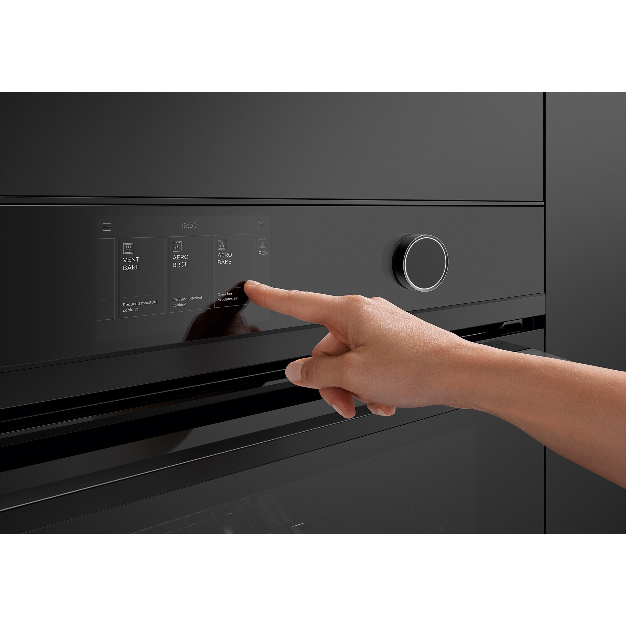 Fisher & Paykel Series 9 24 in. 3 cu. ft. Smart Electric Single Wall Oven with Standard Convection - Black, , hires