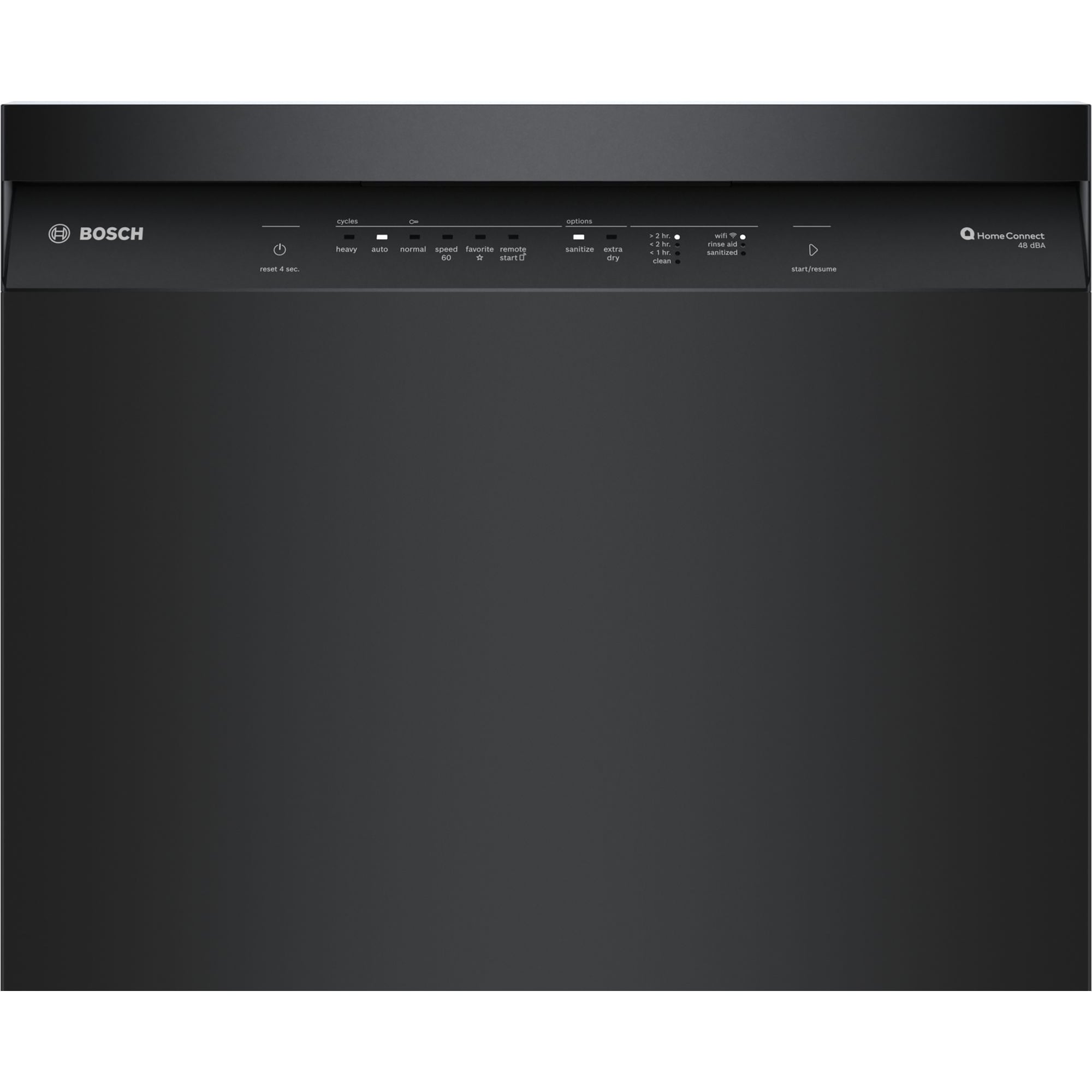 Bosch 100 Series 24 in. Front Control Smart Dishwasher with 48 dBa Sound Level & PureDry - Black, , hires