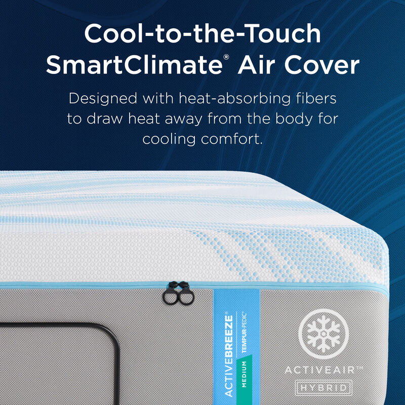 Tempur-Pedic ActiveBreeze 2.0 Medium Hybrid Queen Size Mattress, , hires