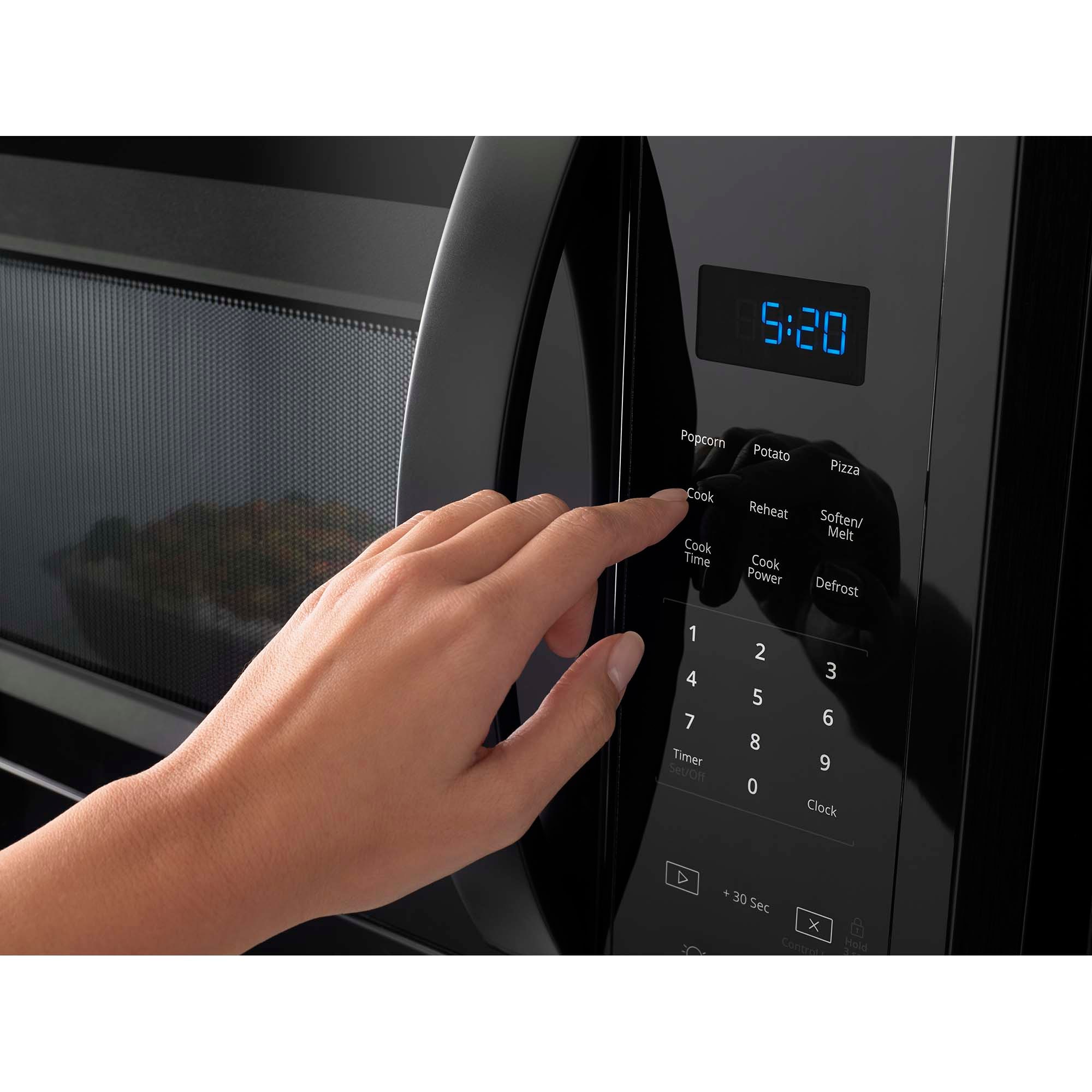 Whirlpool 30 in. 1.7 cu. ft. 1000W Over-the-Range Microwave with 300 CFM - Black, Black, hires