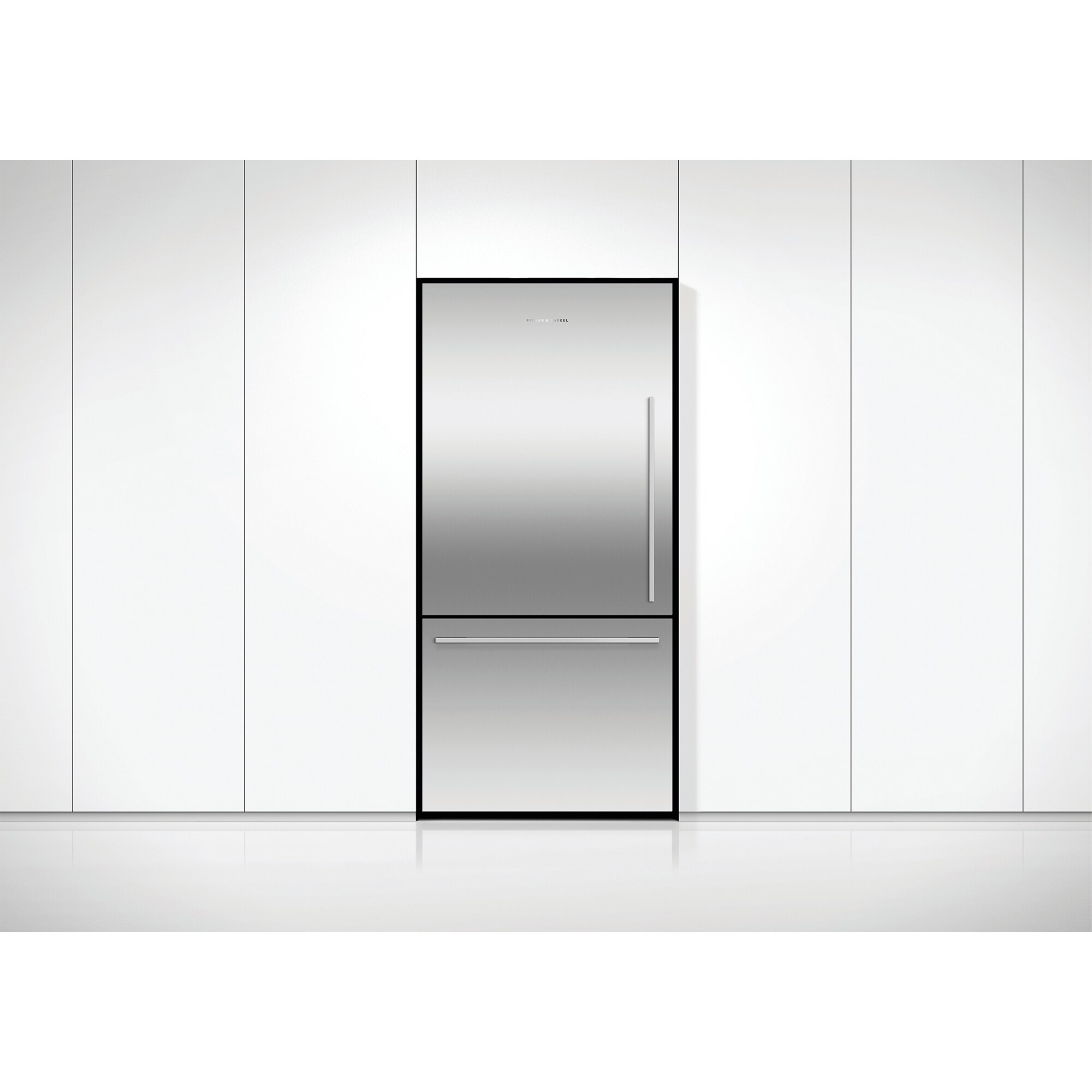 Fisher & Paykel Series 5 31 in. 17.1 cu. ft. Smart Counter Depth Bottom Freezer Refrigerator, Left Hinge - Stainless Steel, , hires
