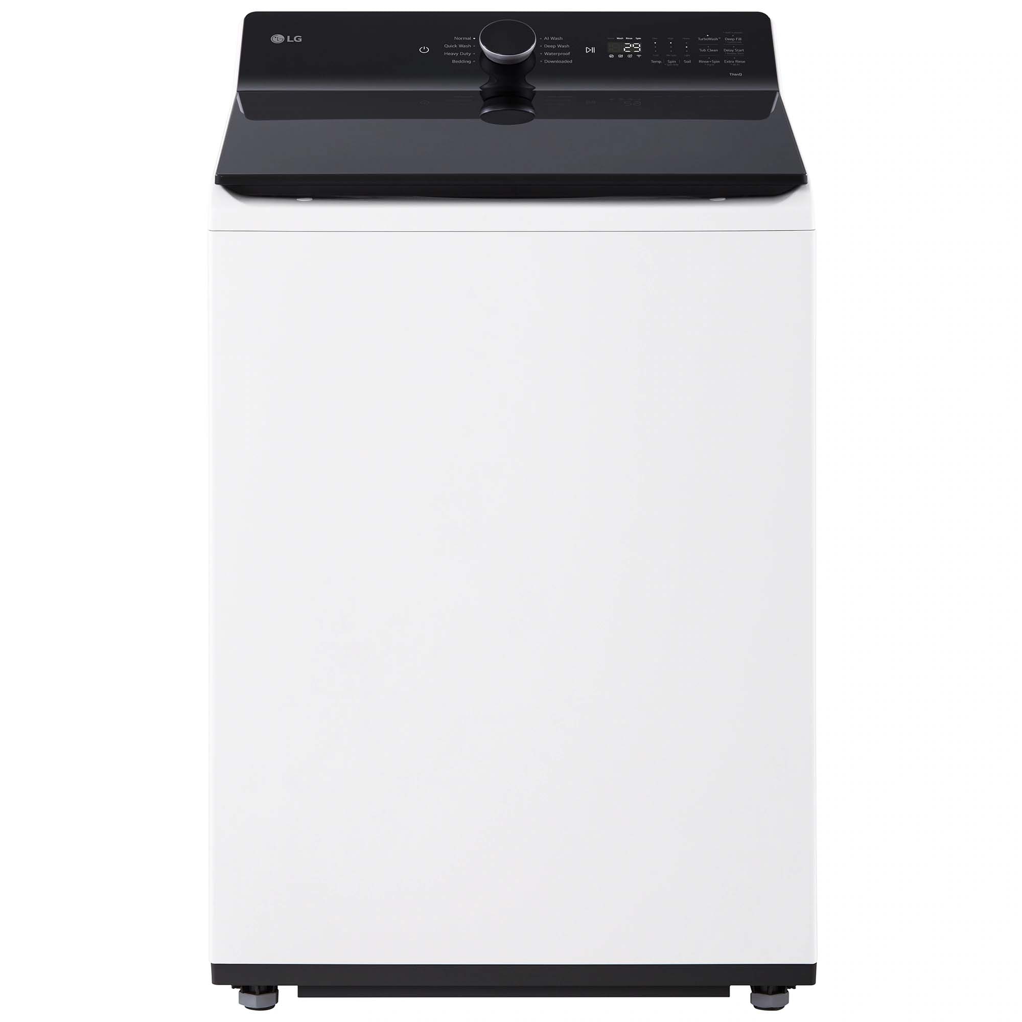 LG 27 in. 5.5 cu. ft. Smart Top Load Washer with EasyUnload, TurboWash3D Technology & AI Sensing - Alpine White, Alpine White, hires
