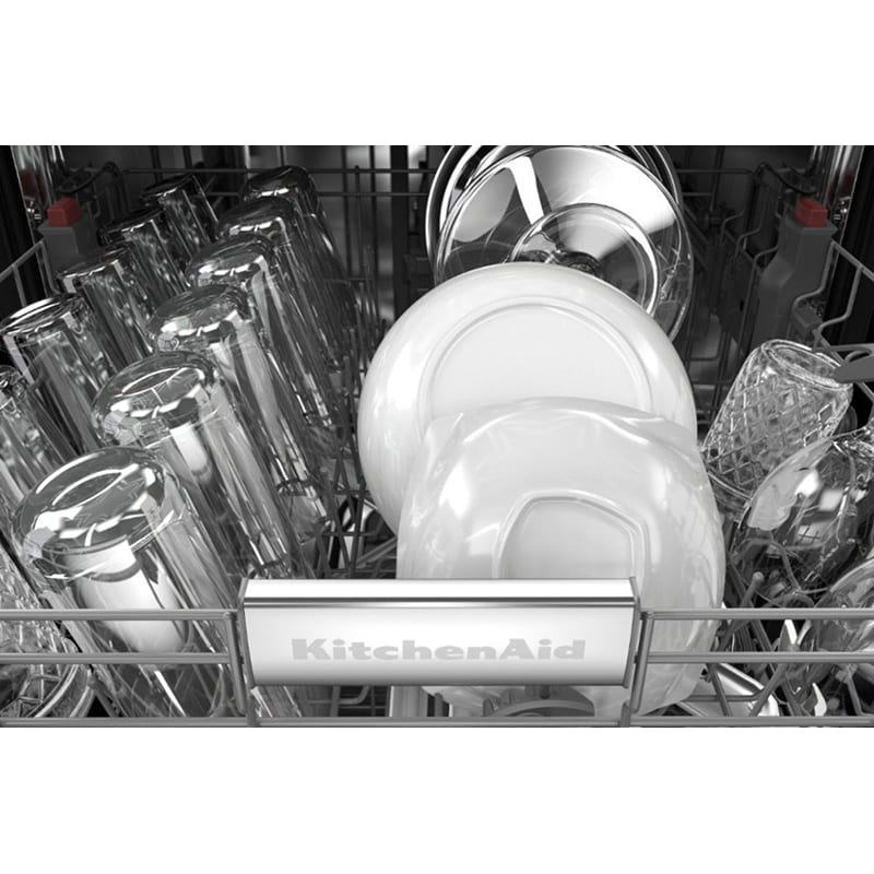 KitchenAid 24 in. Front Control Dishwasher with 44 dBa Sound Level, 3rd-Rack & Pocket - PrintShield Stainless, Stainless Steel with PrintShield Finish, hires