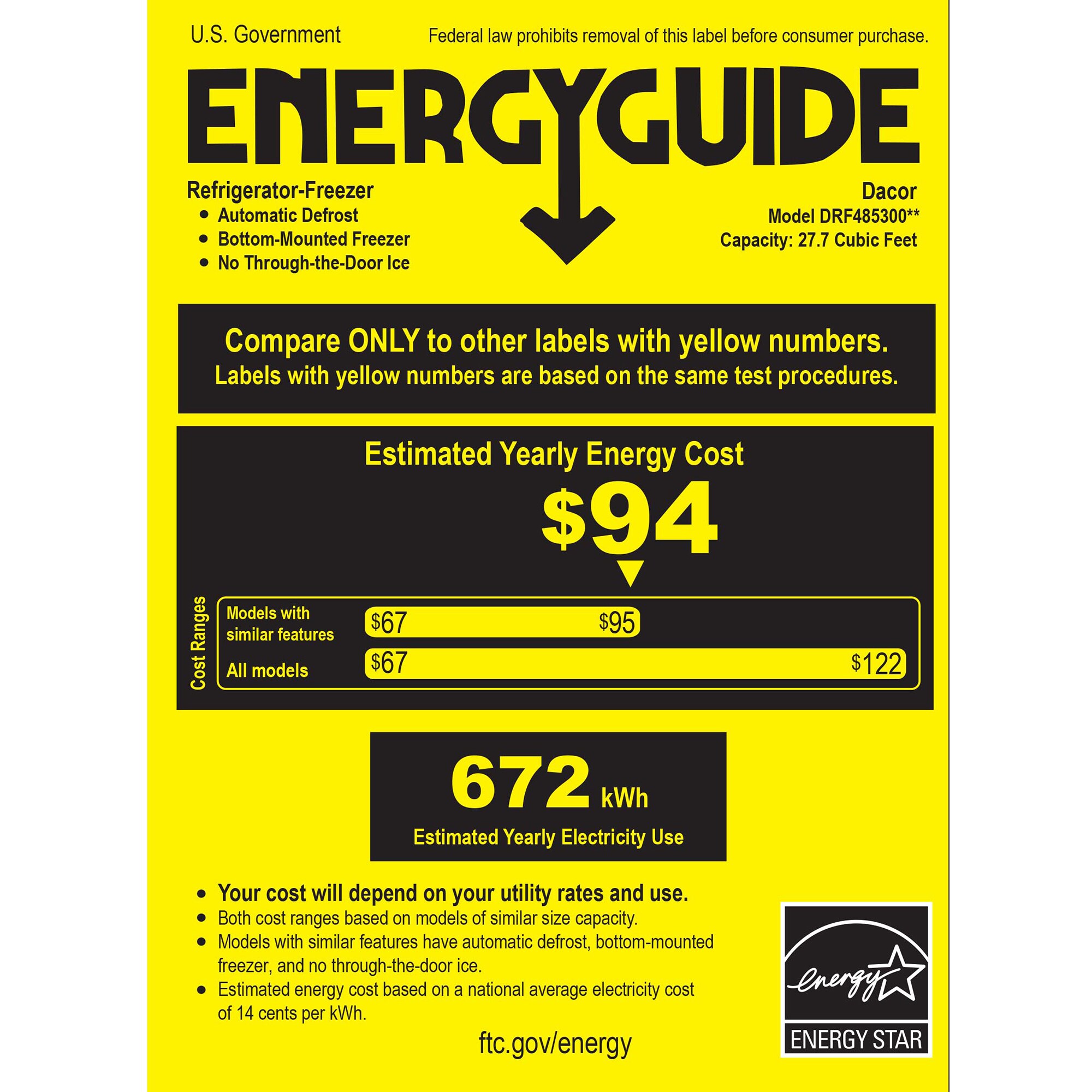 Dacor 48 in. 27.7 cu. ft. BuiltIn Smart Counter Depth 4Door French