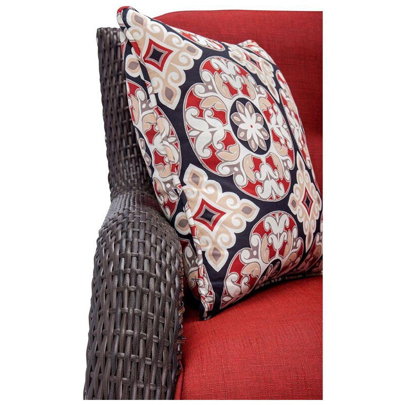 Hanover Strathmere Patio Furniture Reclining Lounge Chair - Red, , hires