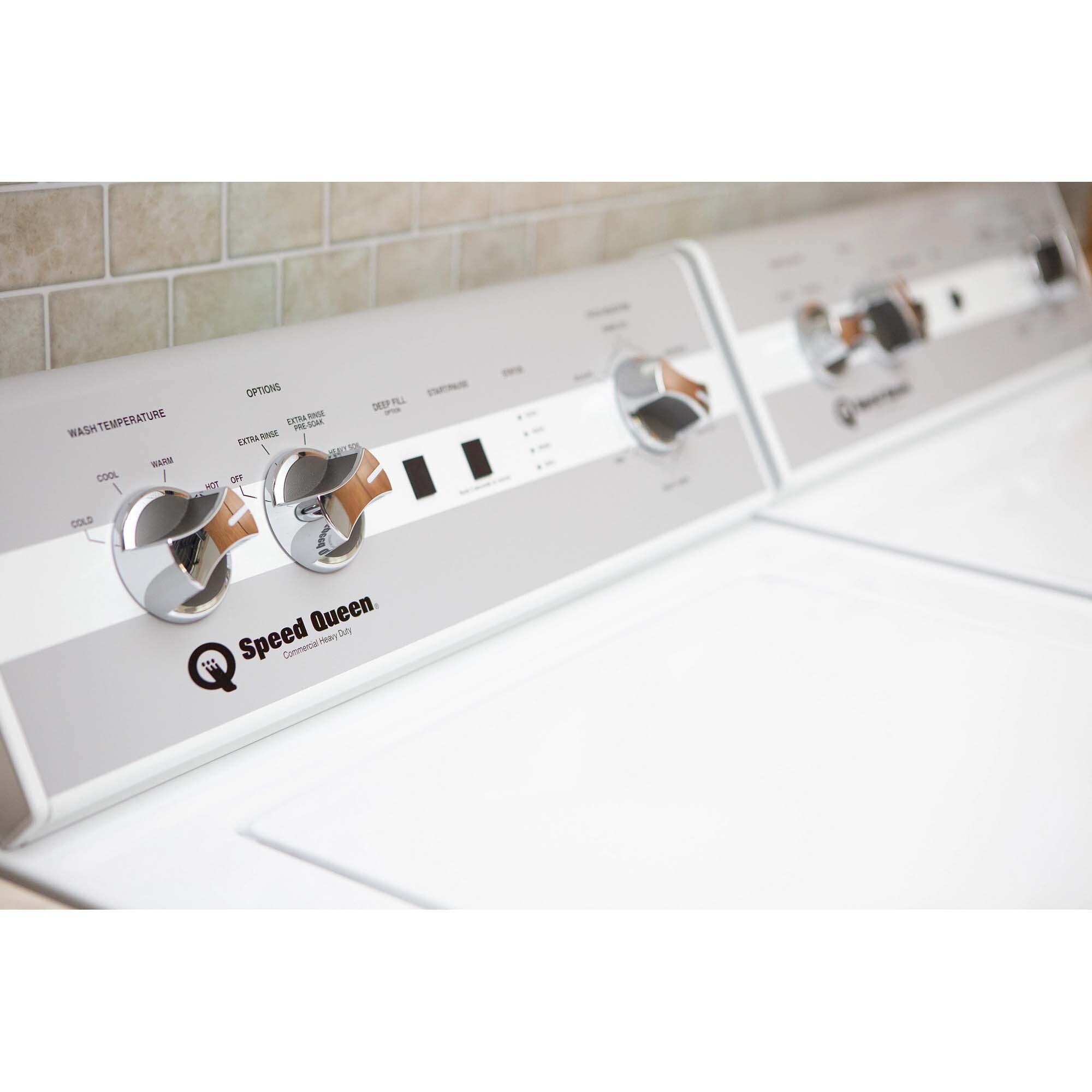 Speed Queen DC5 27 in. 7.0 cu. ft. Gas Dryer with Sanitize Cycle White P.C. Richard & Son