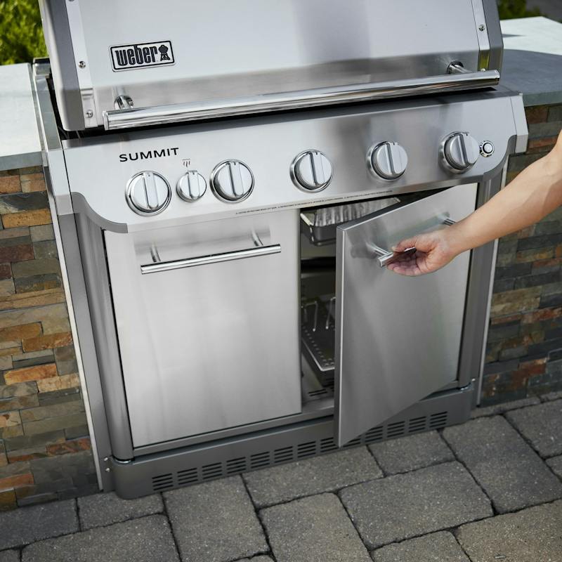 Weber Summit SB38 S Series 5-Burner Built-In Liquid Propane Gas Grill with Rotisserie & Smoker Box - Stainless Steel, , hires