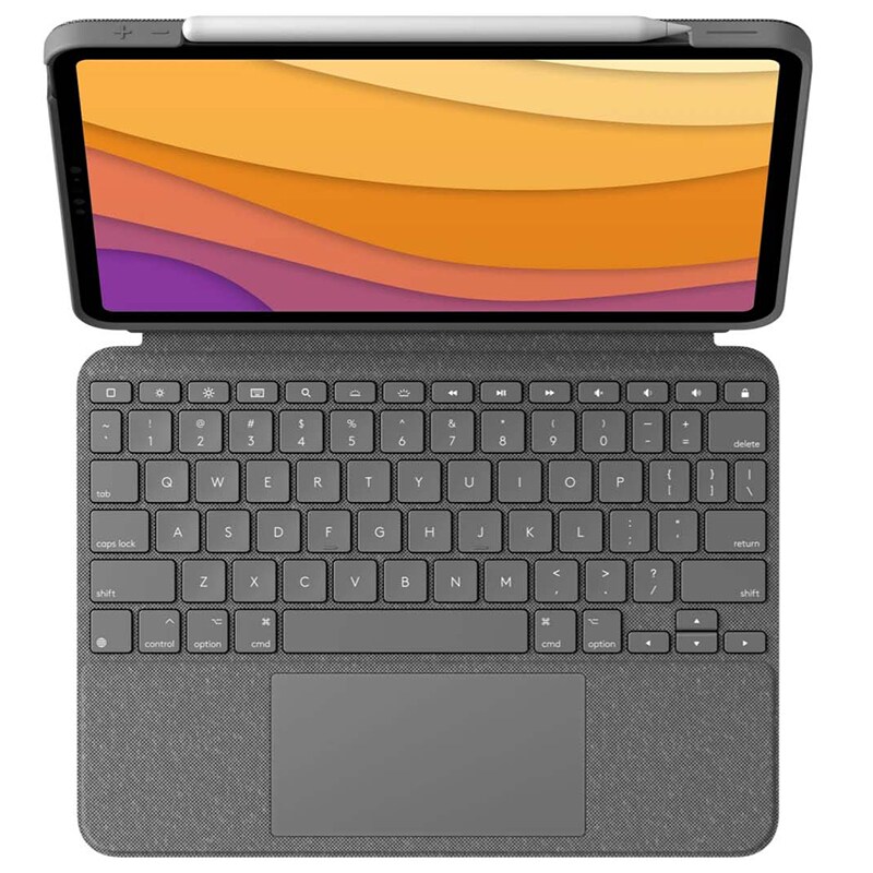 Logitech Combo Touch Backlit Keyboard Case for Apple 11" iPad Air M2 & M3 (Oxford Gray), , hires