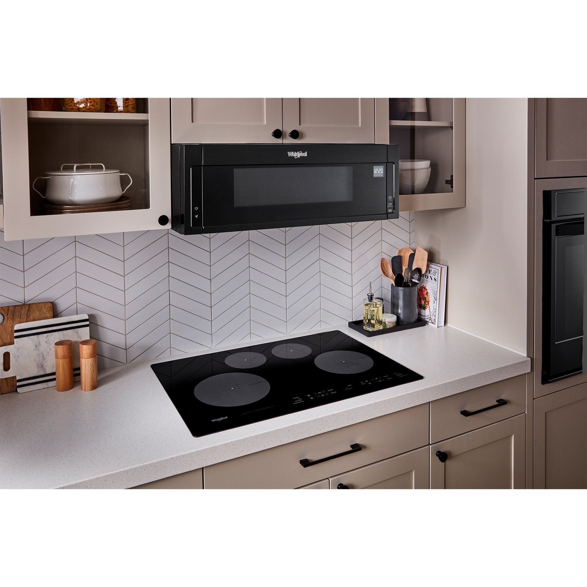 Whirlpool 30 in. 4-Burner Induction Cooktop with Simmer Burner & Power Burner - Black, , hires
