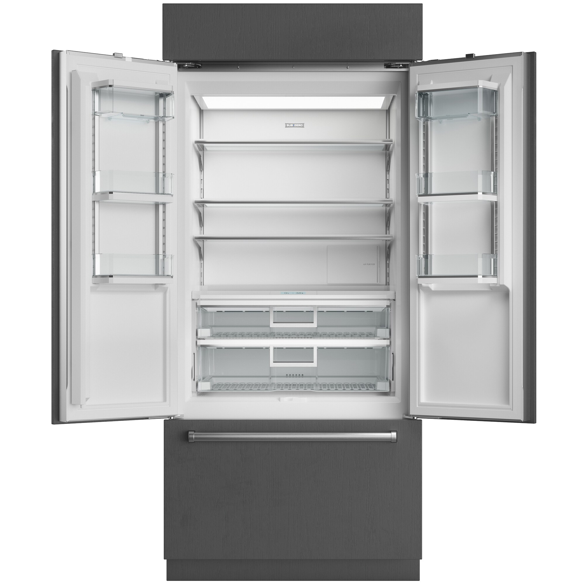 Sub-Zero Classic Series 36 in. Built-In 20.5 cu. ft. Smart French Door Refrigerator with Tubular Handles- Stainless Steel, , hires