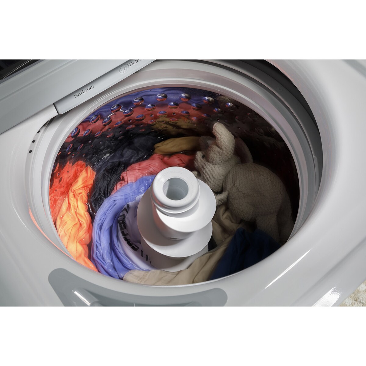GE 27 in. 4.5 cu. ft. Top Load Washer with Agitator & Sanitize with Oxi - White, , hires