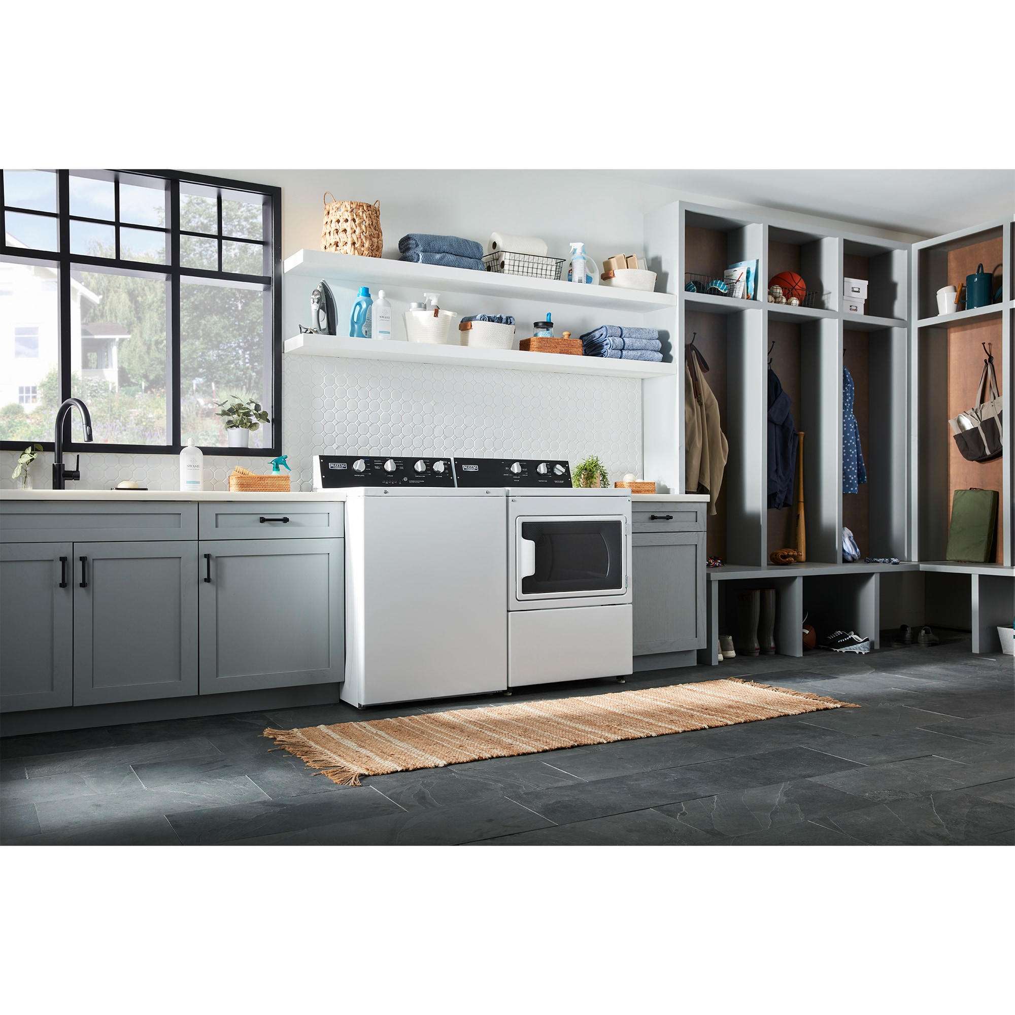 Maytag 27 in. 3.5 cu. ft. Top Load Washer with Dual-Action Agitator & Power Wash Cycle - White, , hires