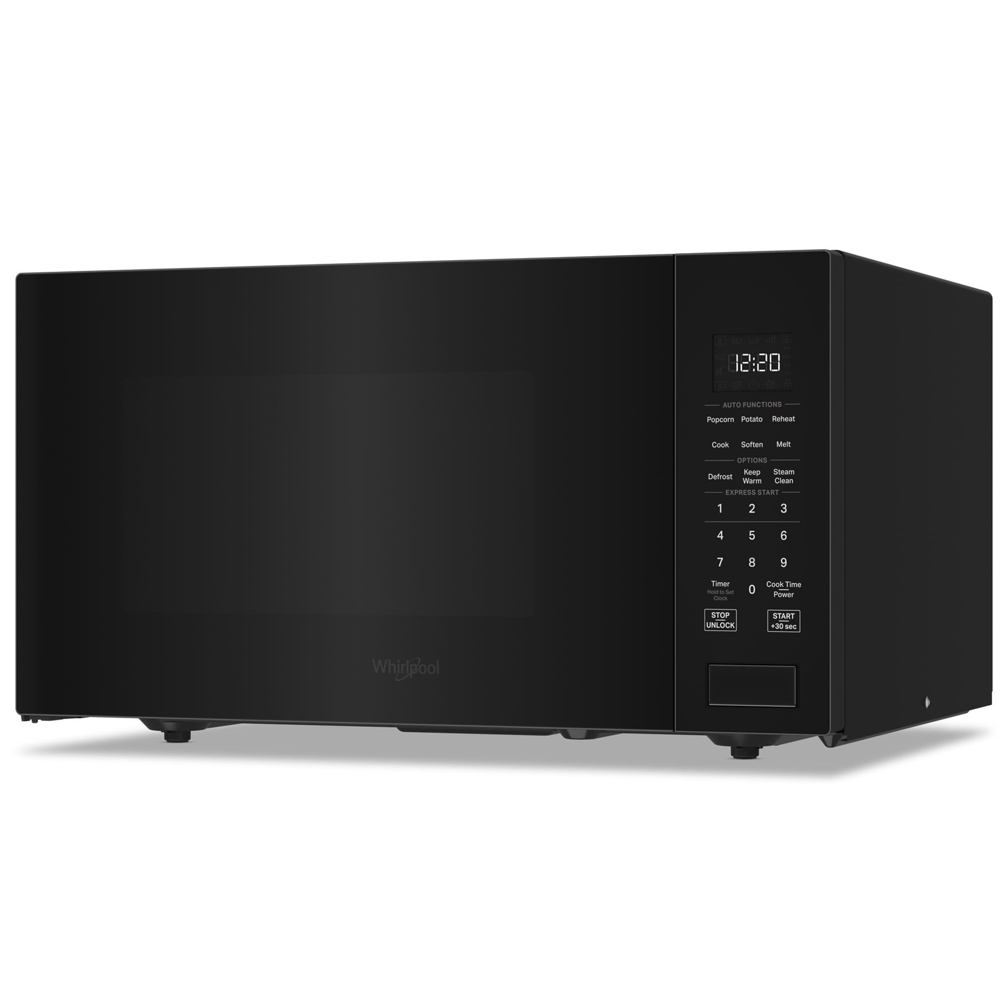 Whirlpool 22 in. 1.6 cu. ft. 1200W Countertop Microwave with Sensor Cooking - Black, Black, hires