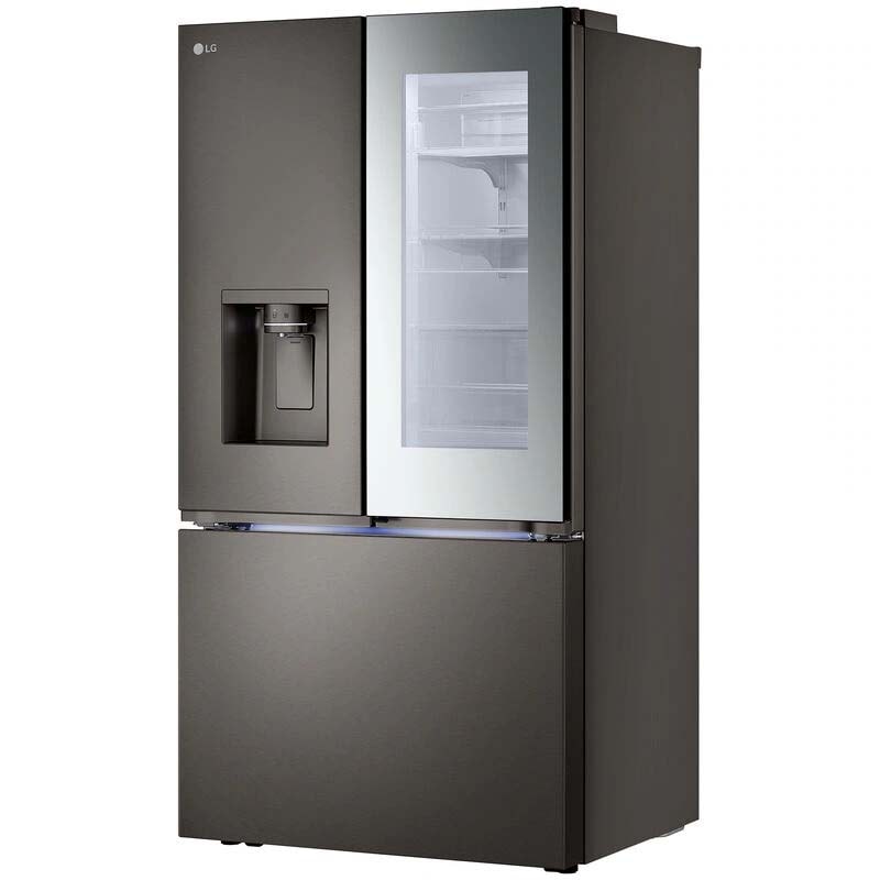 LG InstaView 36 in. 25.5 cu. ft. Smart Counter Depth French Door Refrigerator with Ice & Water Dispenser - PrintProof Black Stainless Steel, PrintProof Black Stainless Steel, hires