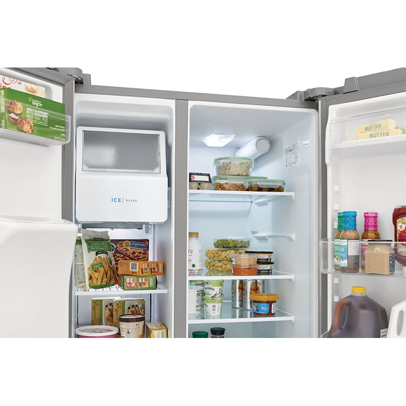 Frigidaire 36 in. 25.6 cu. ft. Side by Side Refrigerator with Ice & Water Dispenser - Stainless Steel, Stainless Steel, hires