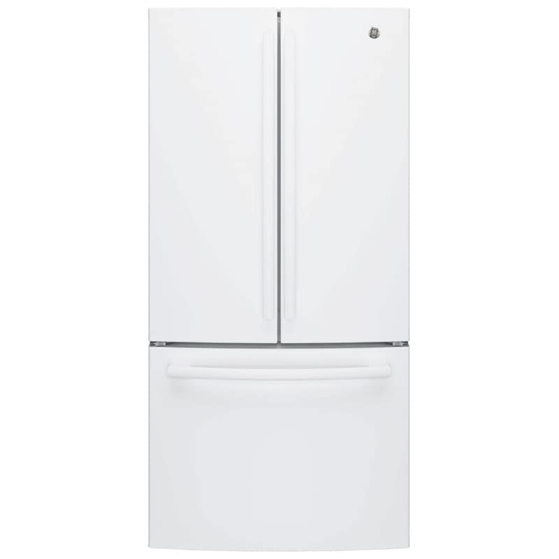 GE 33 in. 24.7 cu. ft. French Door Refrigerator with Internal Water Dispenser - White, White, hires
