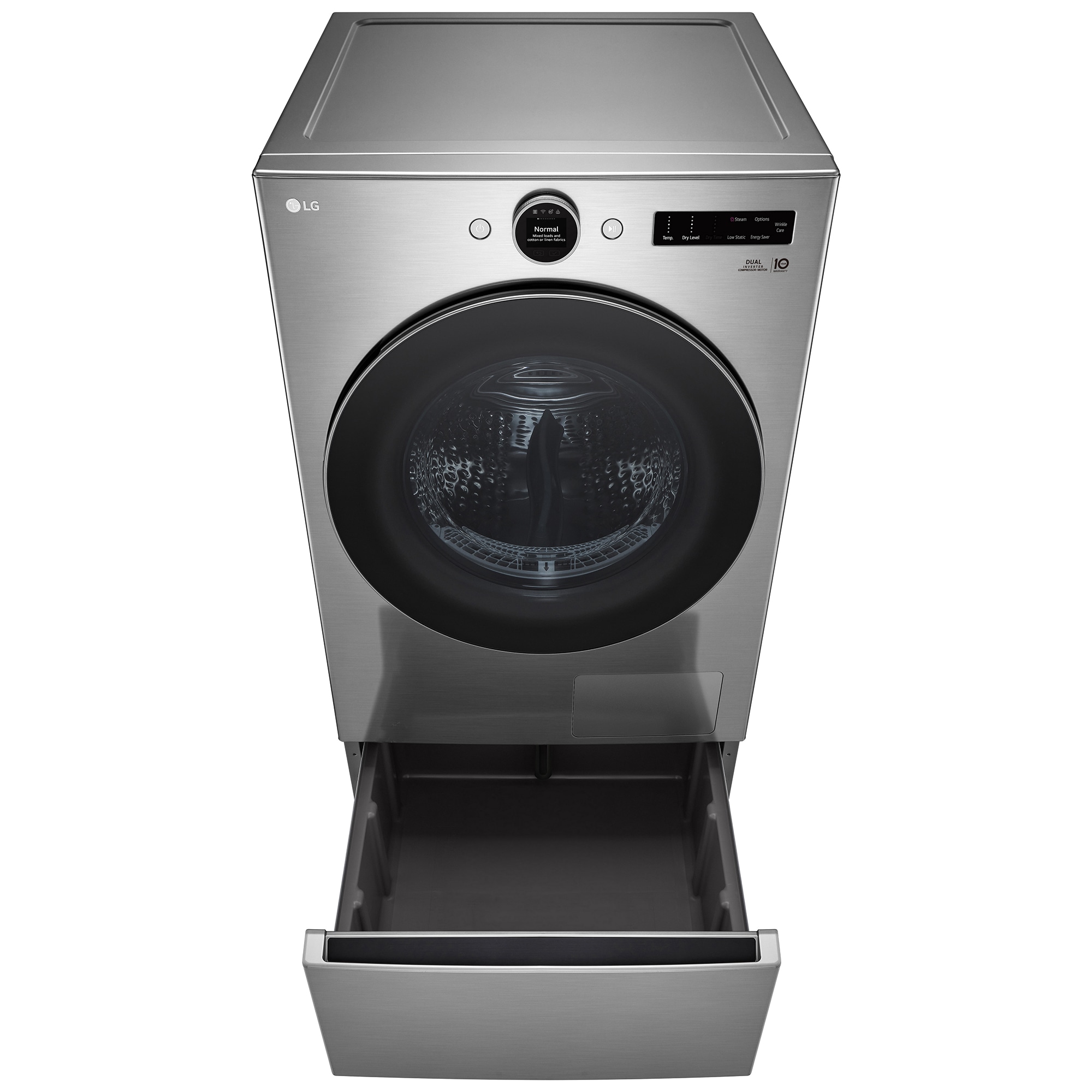 LG 27 in. 7.8 cu. ft. Smart Stackable Ventless Electric Dryer with Heat Pump & Sensor Dry - Graphite Steel, , hires