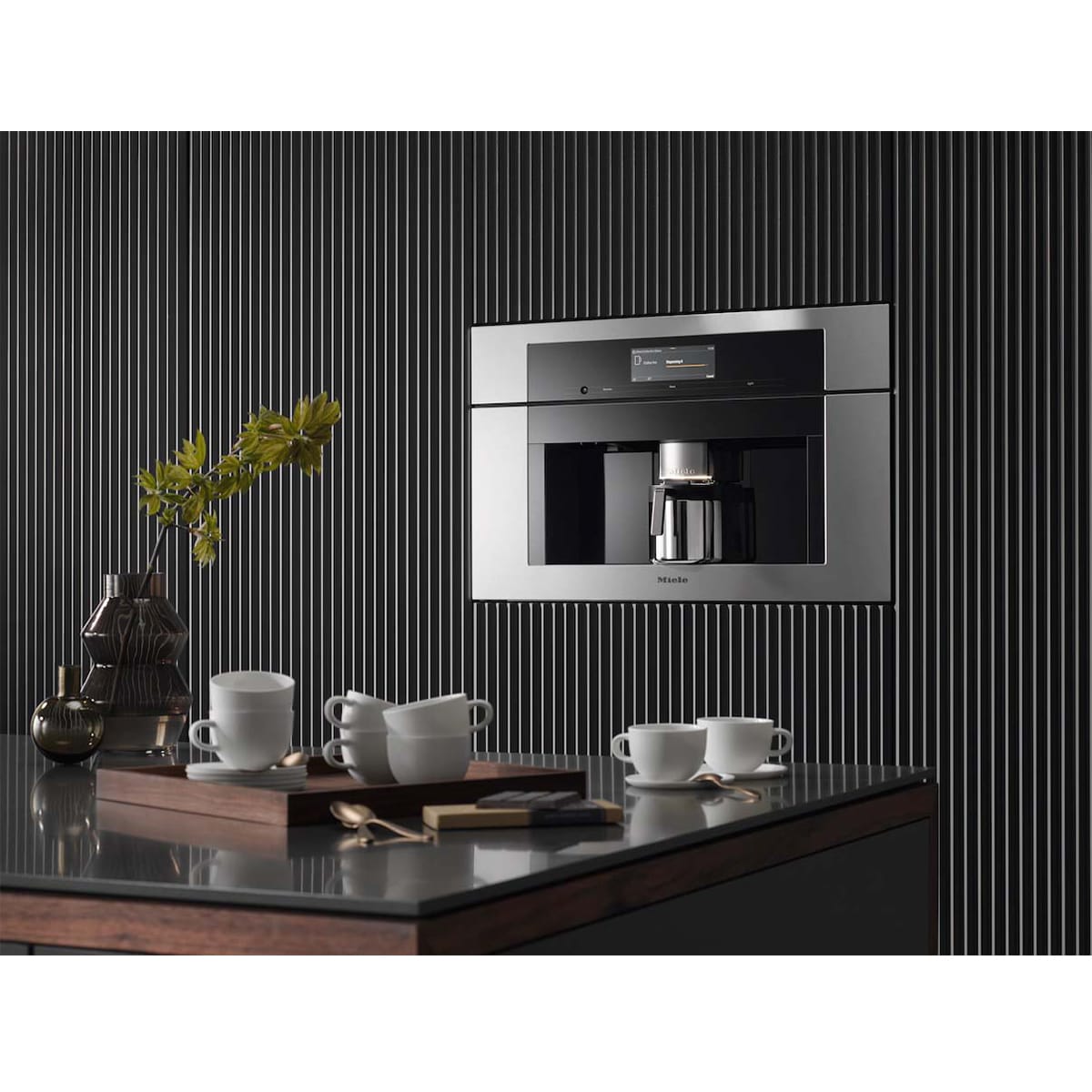 Miele Builtin Coffee Machine with CoffeeSelect & AutoDescale Clean Touch Steel P.C. Richard