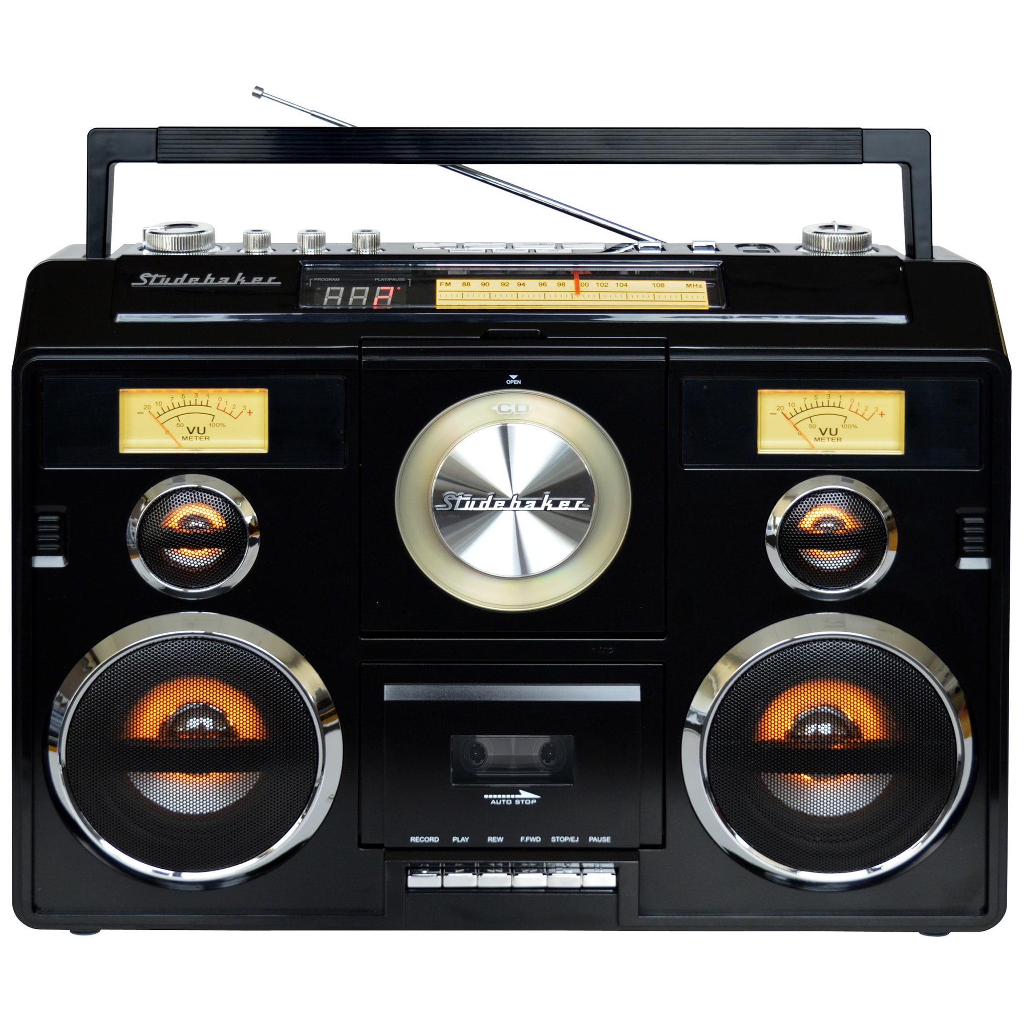 Studebaker Sound Station Bluetooth/AM/FM/Cassette/CD Boombox, , hires