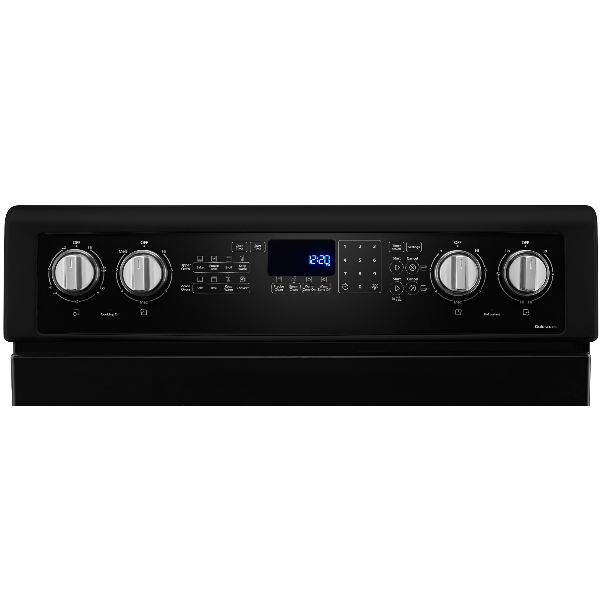 Whirlpool 30 in. 6.7 cu. ft. True European Convection Double Oven Electric Range with Radiant Burners - Black Ice, Black Ice, hires
