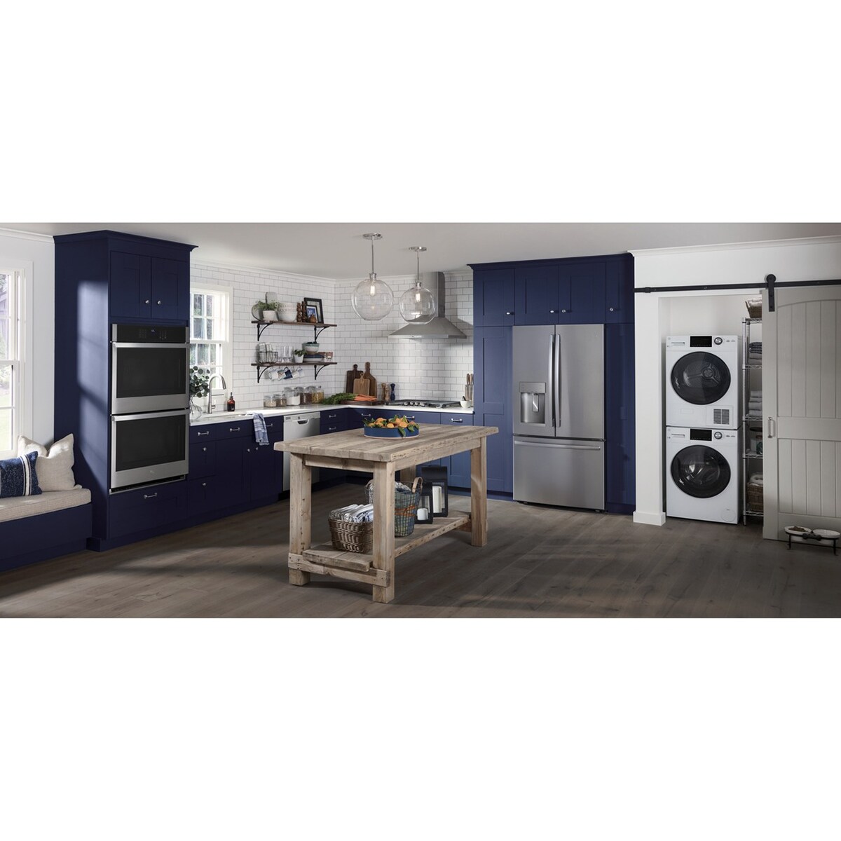 GE 30 in. Convertible Chimney Style Range Hood with 350 CFM, 4 Fan Speeds & 2 Halogen Lights - Stainless Steel, , hires