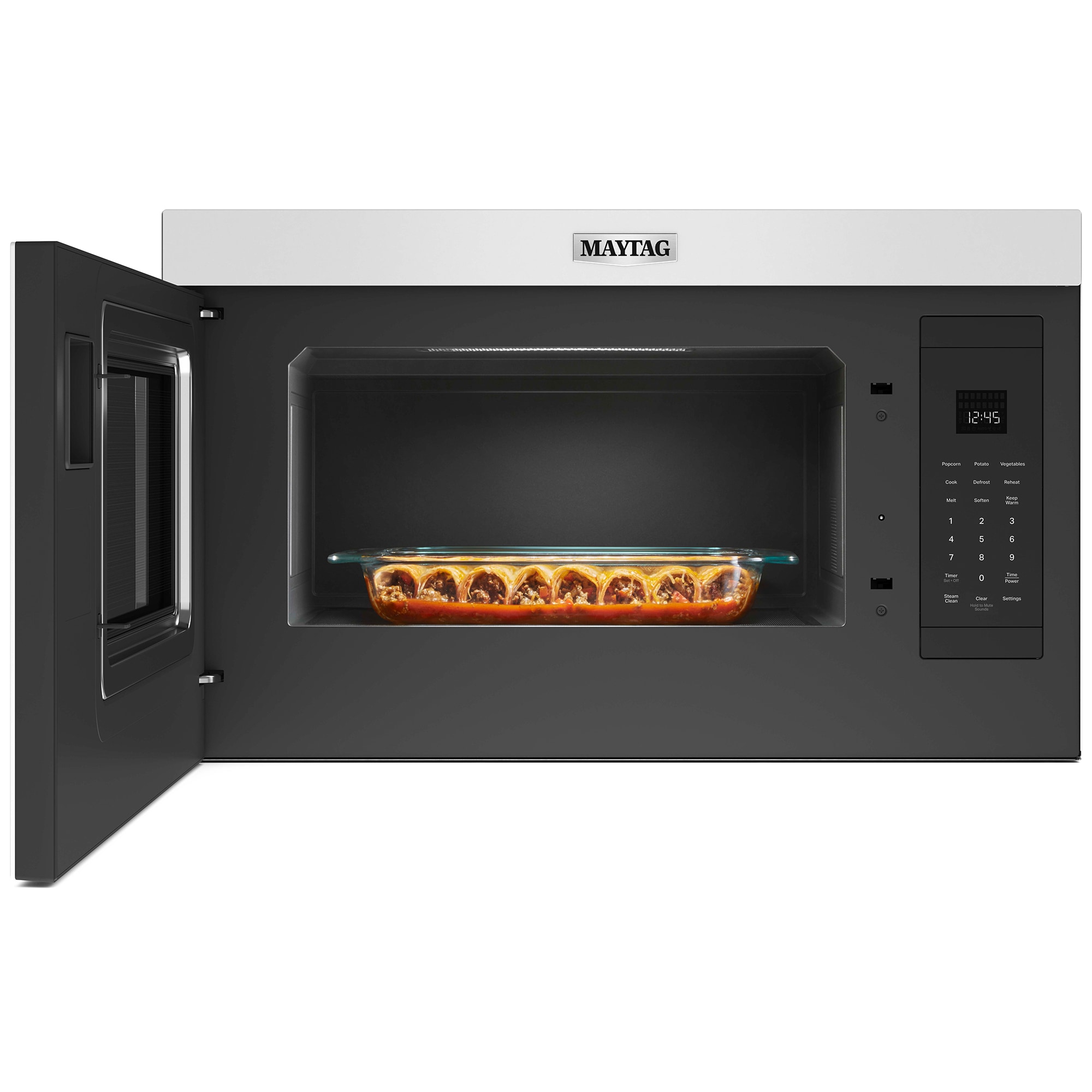 Maytag 30 in. 1.1 cu. ft. 1000W Over-the-Range Microwave with 300 CFM & Sensor Cooking - White, , hires