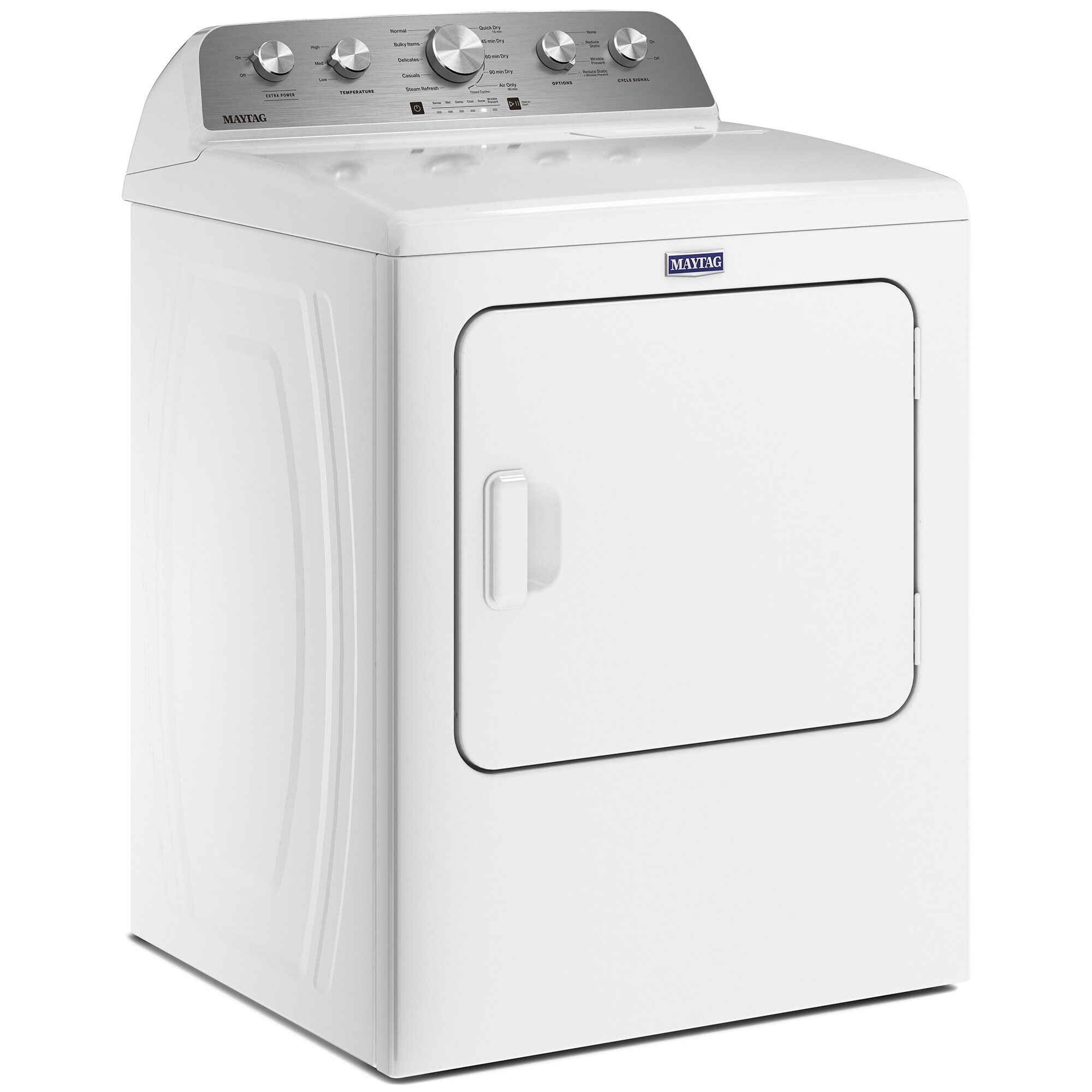 Maytag 29 in. 7.0 cu. ft. Electric Dryer with 10 Dryer Programs, 4 Dry Options & Wrinkle Care - White, White, hires