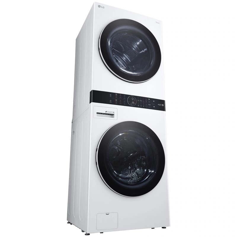 LG 27 in. WashTower with 4.5 cu. ft. Washer with 10 Wash Programs and TurboWash 360 & 7.4 cu. ft. Electric Dryer with 9 Dryer Programs, Sensor Dry & Wrinkle Care - White, White, hires