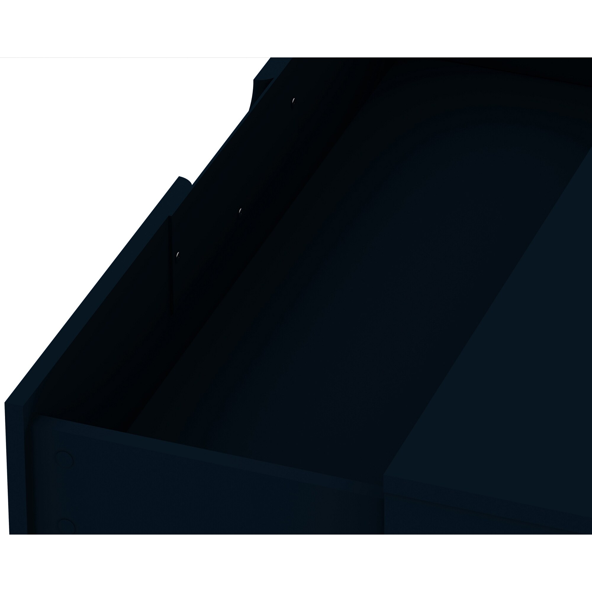 Manhattan Comfort Rockefeller Mid-Century Modern 3-Drawer Dresser - Tatiana Midnight Blue, Midnight Blue, hires