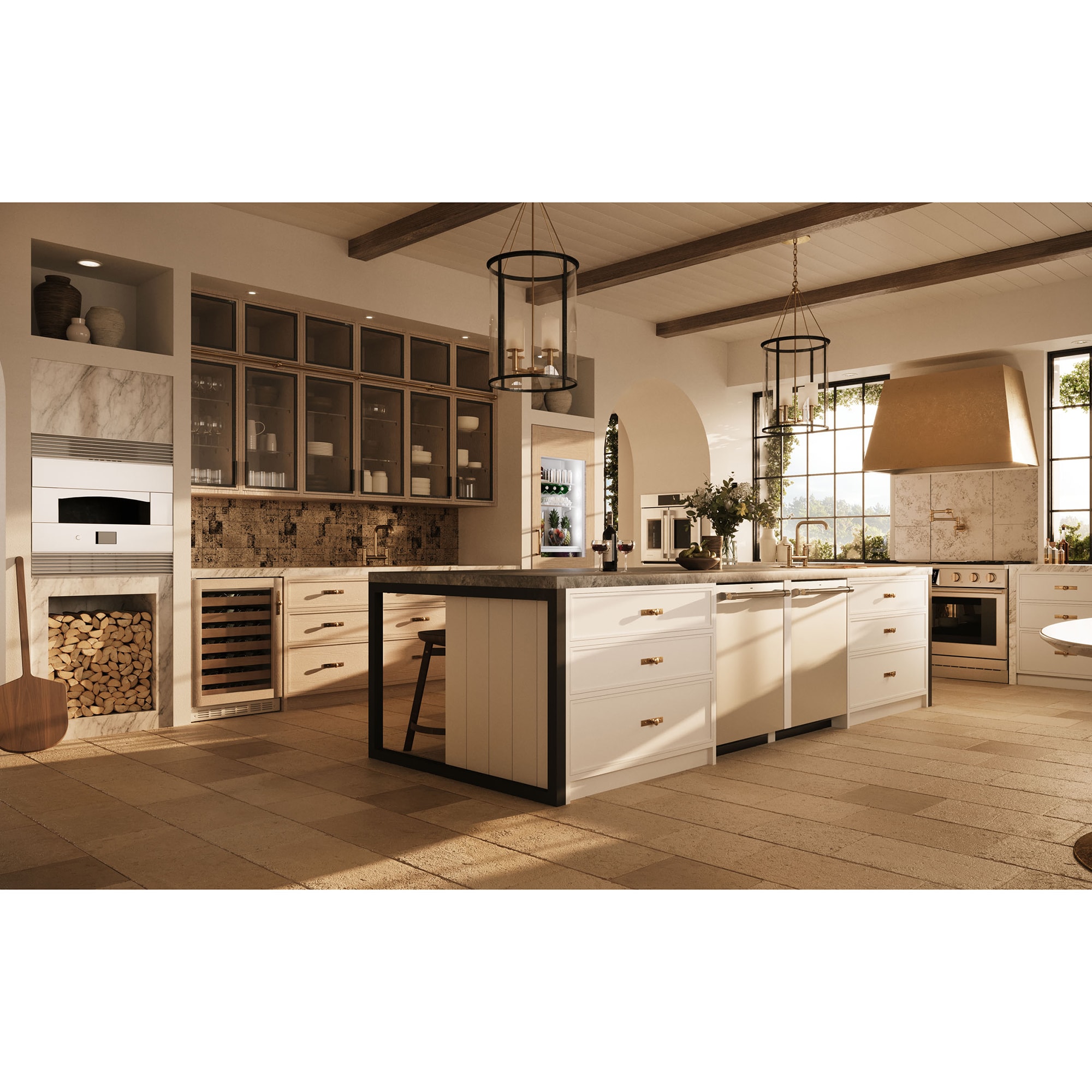 Monogram 24 in. Top Control Flush-Mount Smart Dishwasher with 39 dBa Sound Level, 3rd-Rack & Max Dry system - Stainless Steel, , hires