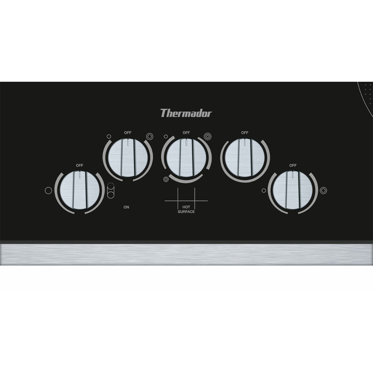 Thermador Masterpiece Series 37 in. 5Burner Electric Cooktop with Simmer Burner Black P.C