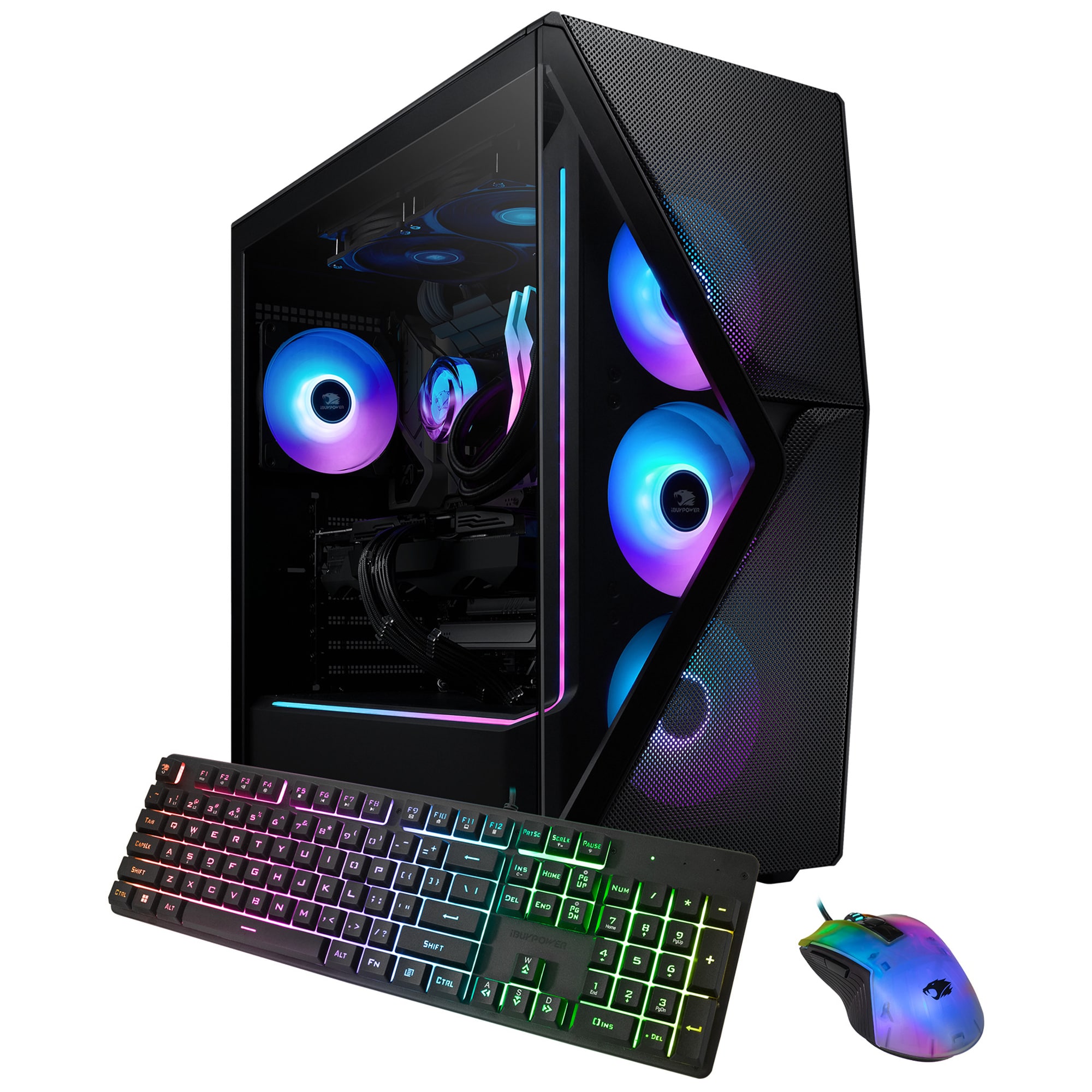 iBUYPOWER Slate Gaming Desktop with AMD Ryzen 9 9900X, 4.4 GHz, 12-Core CPU, GeForce RTX 5070Ti, 16GB VRAM GPU, 32 GB RAM, 2 TB SSD & Windows 11 Home - Black, , hires
