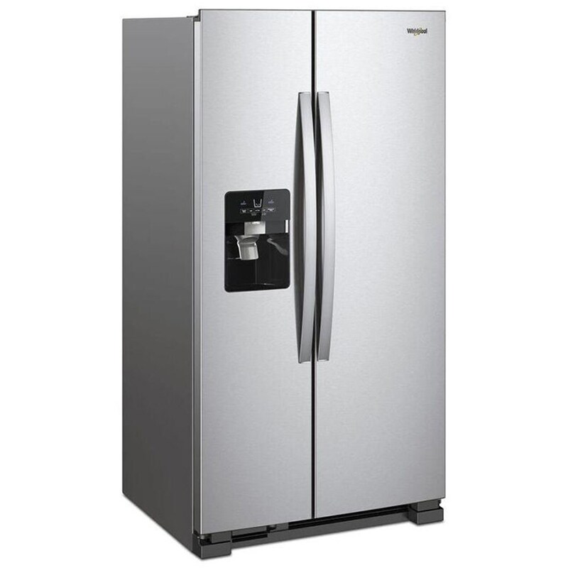 Whirlpool 36 in. 24.5 cu. ft. Side by Side Refrigerator with Ice & Water Dispenser - Fingerprint Resistant Stainless Steel, Fingerprint Resistant Stainless, hires