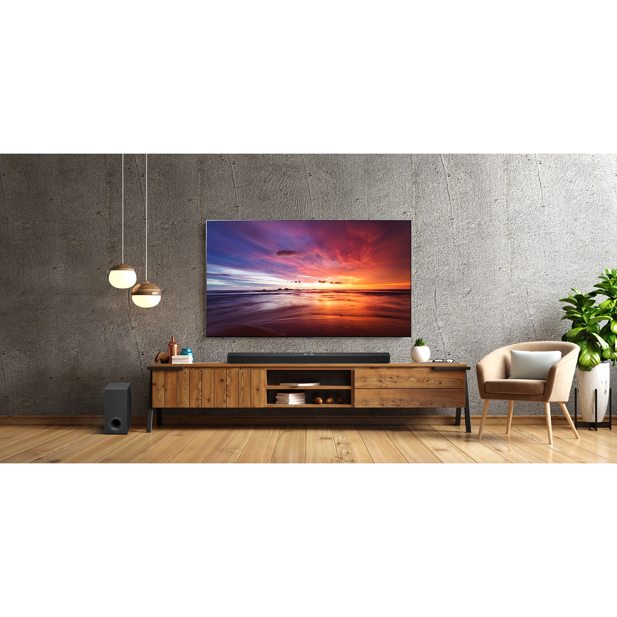 LG Home Theater 7.1.3 Channel Dolby Atmos Smart Sound Bar with Bluetooth & Wireless Subwoofer - Black, , hires