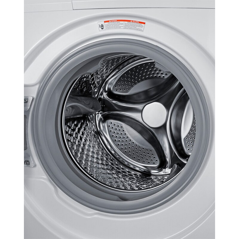 Summit 24 in. 2.7 cu. ft. Stackable Front Load Washer with Sanitize Cycle - White, , hires