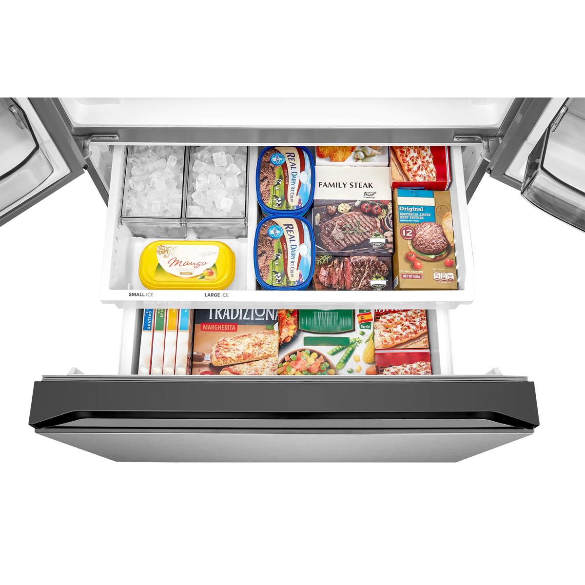 Midea 36 in. 31.7 cu. ft. Smart Garage-Ready French Door Refrigerator with Internal Water Dispenser - Stainless Steel, , hires