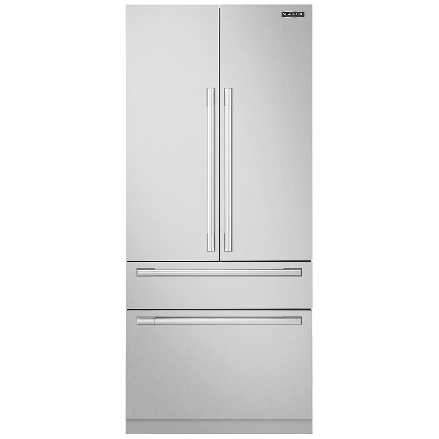 Signature Kitchen Suite 36 in. 19.3 cu. ft. Built-In Smart Counter Depth 4-Door French Door Refrigerator with Internal Water Dispenser - Custom Panel Ready, , hires