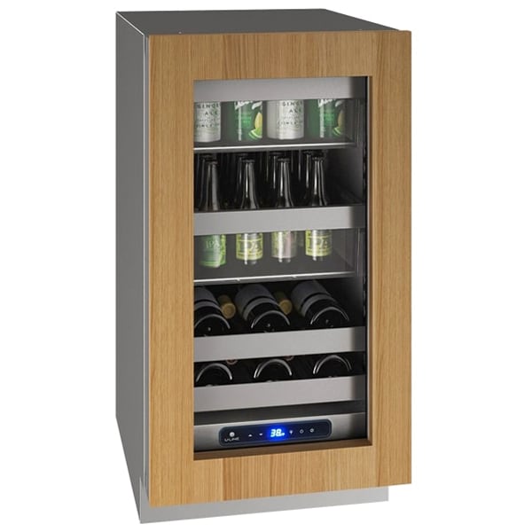 U-Line 18 in. 3.7 cu. ft. Built-In/Freestanding Beverage Center with Adjustable Shelves & Digital Control - Custom Panel Ready, , hires