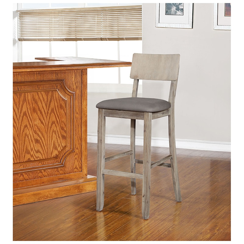 Joley Gray Wash Bar Stool, , hires