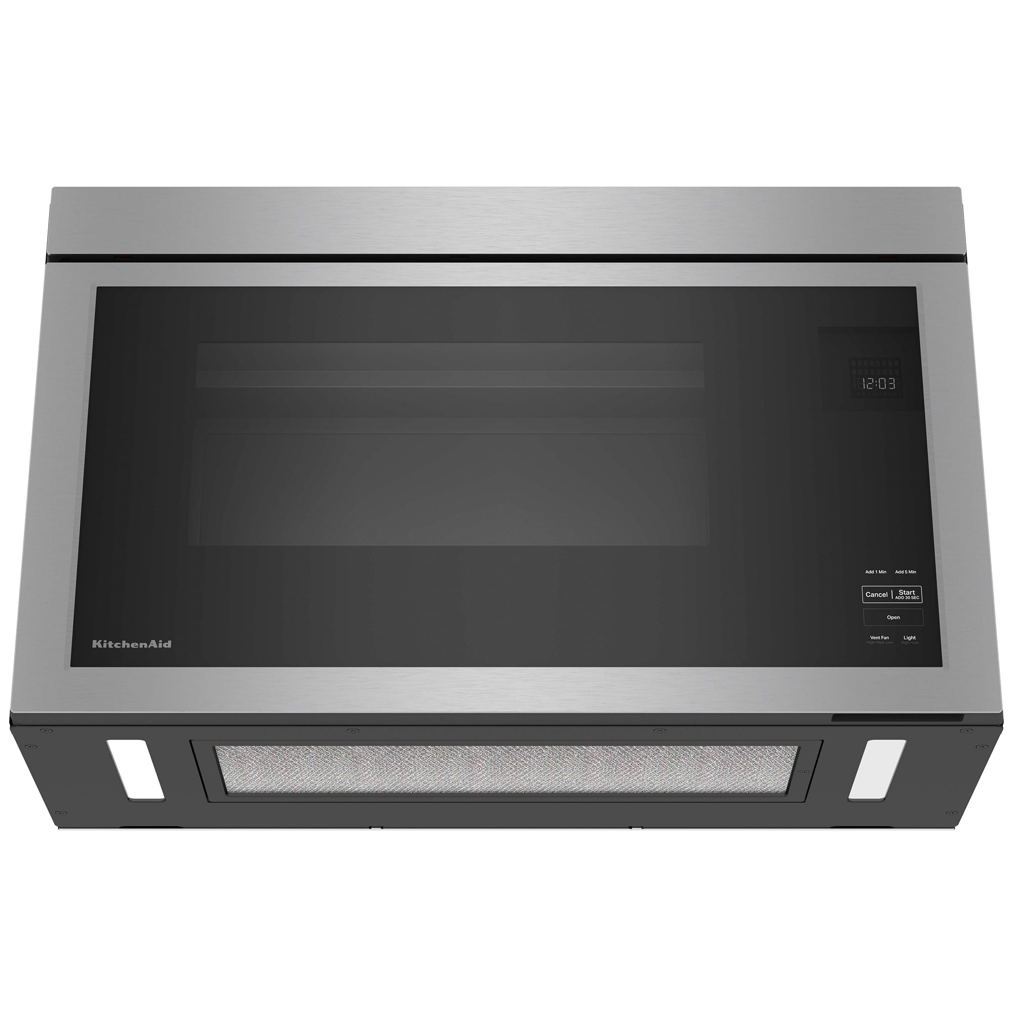 KitchenAid 30 in. 1.1 cu. ft. 1000W Over-the-Range Microwave with 400 CFM & Sensor Cooking - Stainless Steel, Stainless Steel, hires