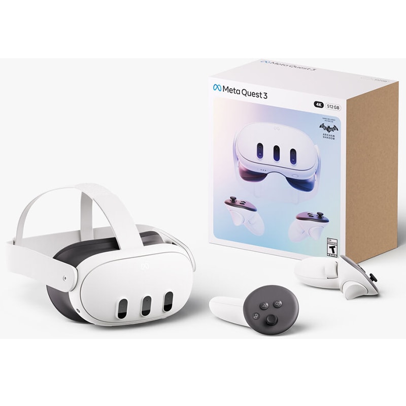 Meta Quest 3 512GB Virtual Reality Headset - Batman: Arkham Shadow & a 3-month Trial of Meta Quest+ Included - White, , hires