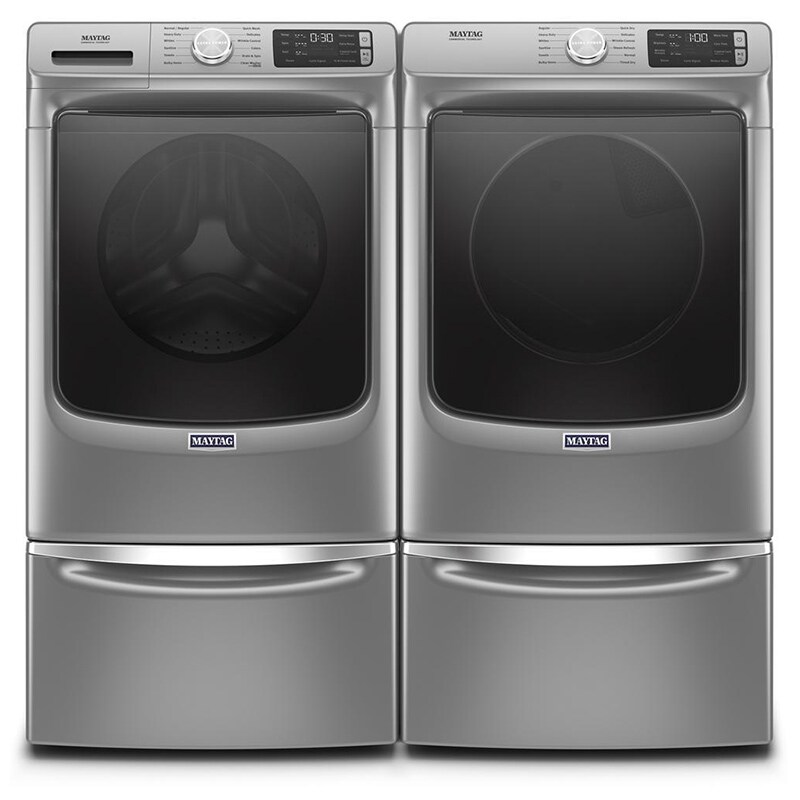 Maytag 27 in. 4.8. cu. ft. Stackable Front Load Washer with Extra Power and 16-Hr Fresh Hold Option - Metallic Slate, Metallic Slate, hires