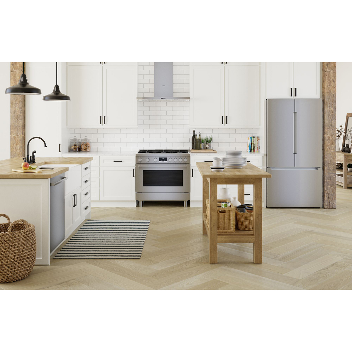 Bosch 800 Series 36 in. 20.8 cu. ft. Smart Counter Depth French Door Refrigerator with Internal