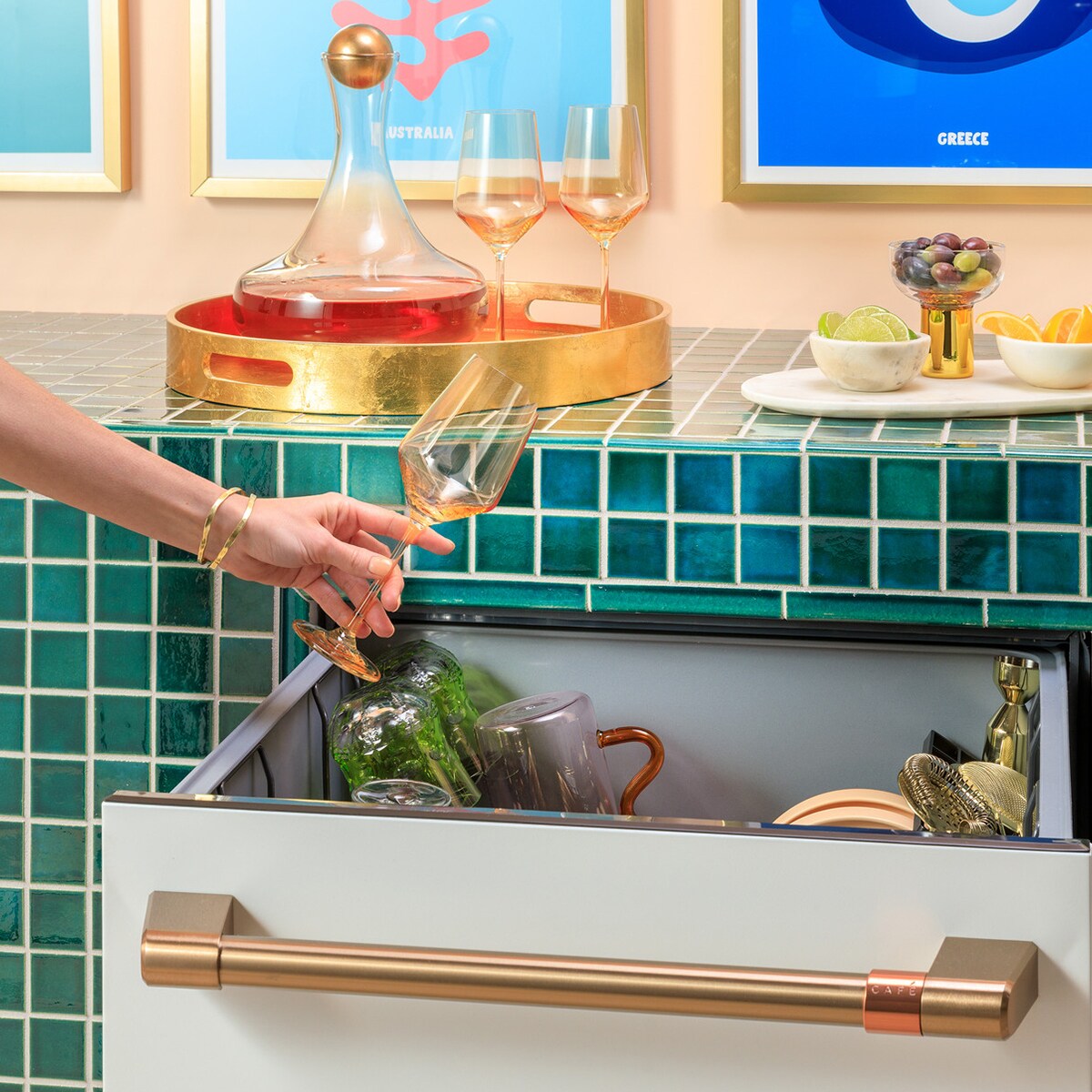 Cafe 24 in. Smart Dishwasher with Top Control & 45 dBa Sound Level - Stainless Steel, , hires