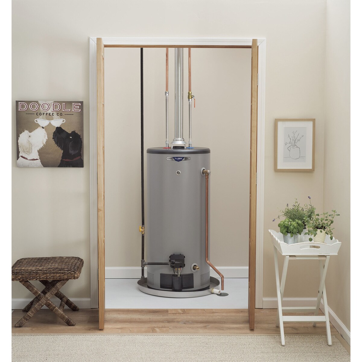 GE RealMax Platinum Natural Gas 40 Gallon Short Water Heater with 12-Year Parts Warranty, , hires