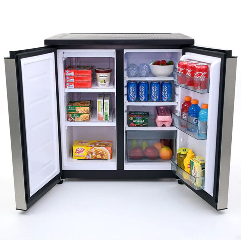 Avanti 31 in. 5.5 cu. ft. Freestanding Side by Side Compact Refrigerator with Freezer